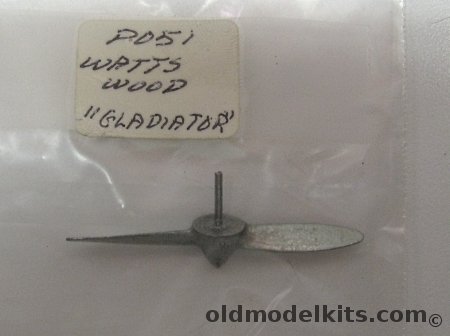 Aeroclub 1/72 Watts Wood 2 Blade Propeller (Gladiator) - 11'  Diameter Left Hand, P051 plastic model kit